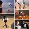 ULANZI DG01 Mini LED vaizdo šviesos šaltinis su magnetiniu laikikliu ir bato adapteriu, 1W, 500mAh, dviejų spalvų temperatūrų 2700K-6500K, baltas