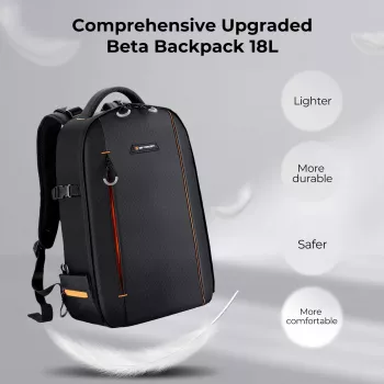 K&F Concept KF13.140 didelė DSLR fotoaparato kuprinė 2 kameroms, 6-8 objektyvams, 15,6 colio nešiojamam kompiuteriui, juoda