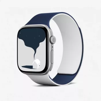 Moft Snap Duo Reversible Watch Band, tinka Apple Watch 1-5/6/7/8/9/10/11/SE/SE 2/SE 3/Ultra/Ultra 2/Ultra 3 (42/44/45/46/49 mm) Navy Blue / Misty Cove