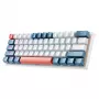Machenike K500-B61 Wired Mechanical Gaming Keyboard, 61-Key, Red Switch, White-Blue