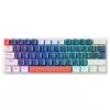 Machenike K500-B61 Wired Mechanical Gaming Keyboard, 61-Key Compact, Brown Switches, RGB Backlight, Blue-White