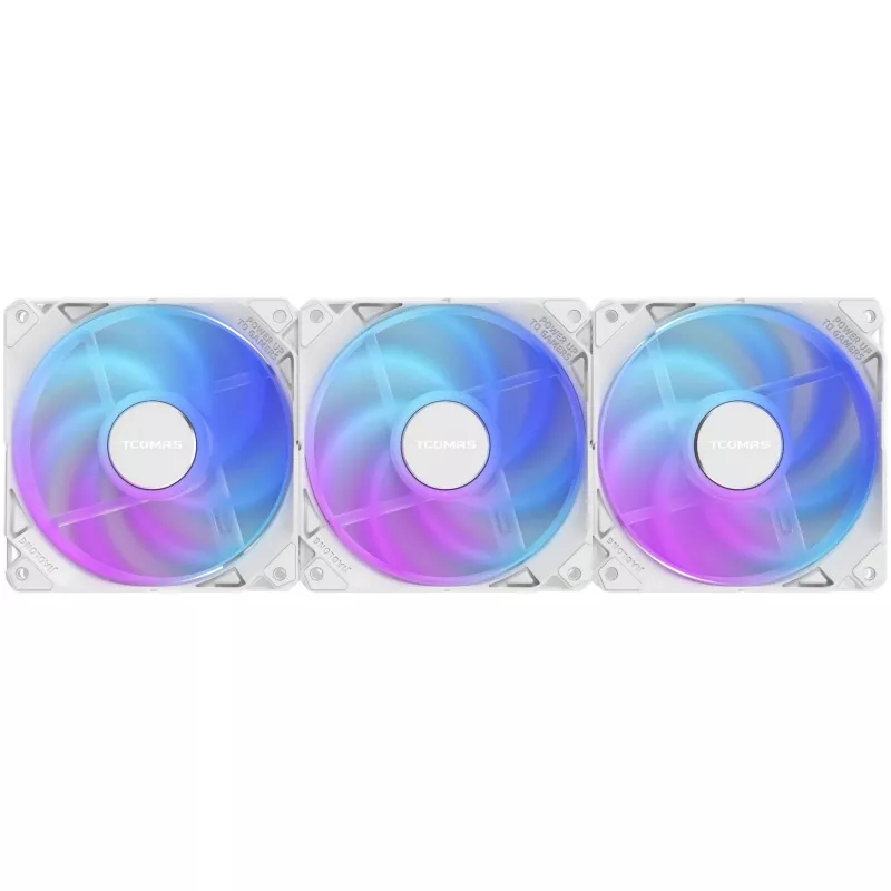 TCOMAS FA200 White Triple Pack 3x120mm Case Fan