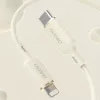 Dudao L7SF 2-in-1 USB-C į USB-C / Lightning laidas 100W 1,2m Smėlio spalvos