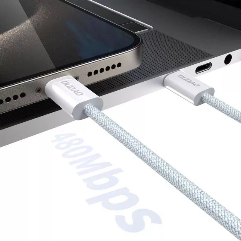 Dudao L6C USB-C į USB-C 60W PD 1m Baltas