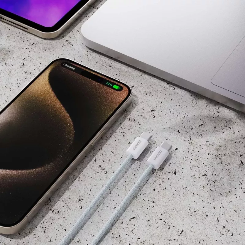 Dudao L6C USB-C į USB-C 60W PD 1m Baltas
