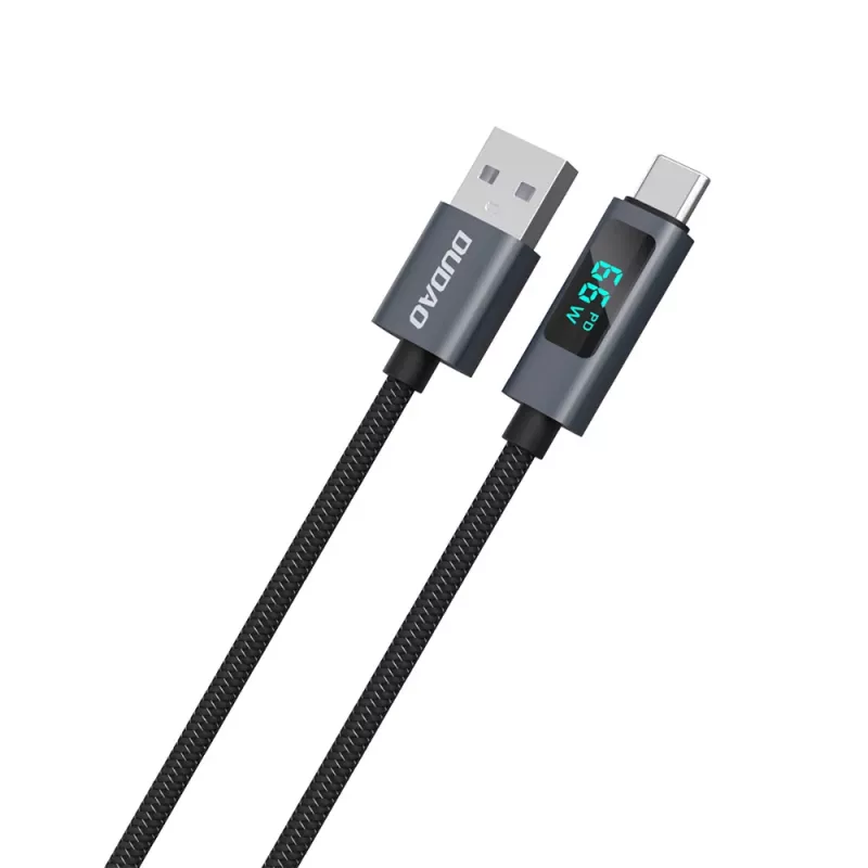 Dudao L7T USB-A į USB-C laidas 66W 1m Juodas