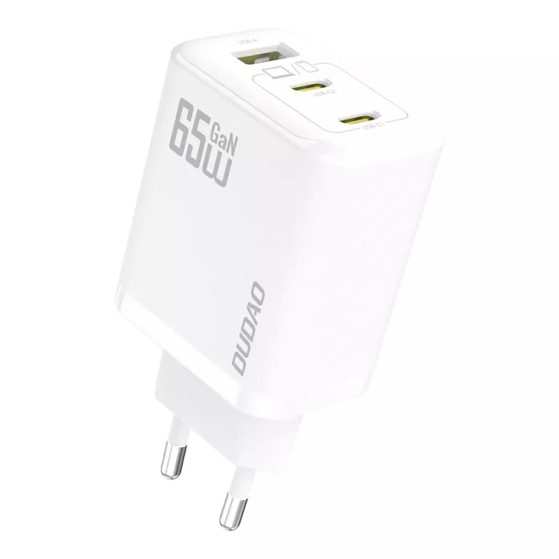 Dudao A29C 65W GaN USB-C įkroviklis su laidu - Baltas