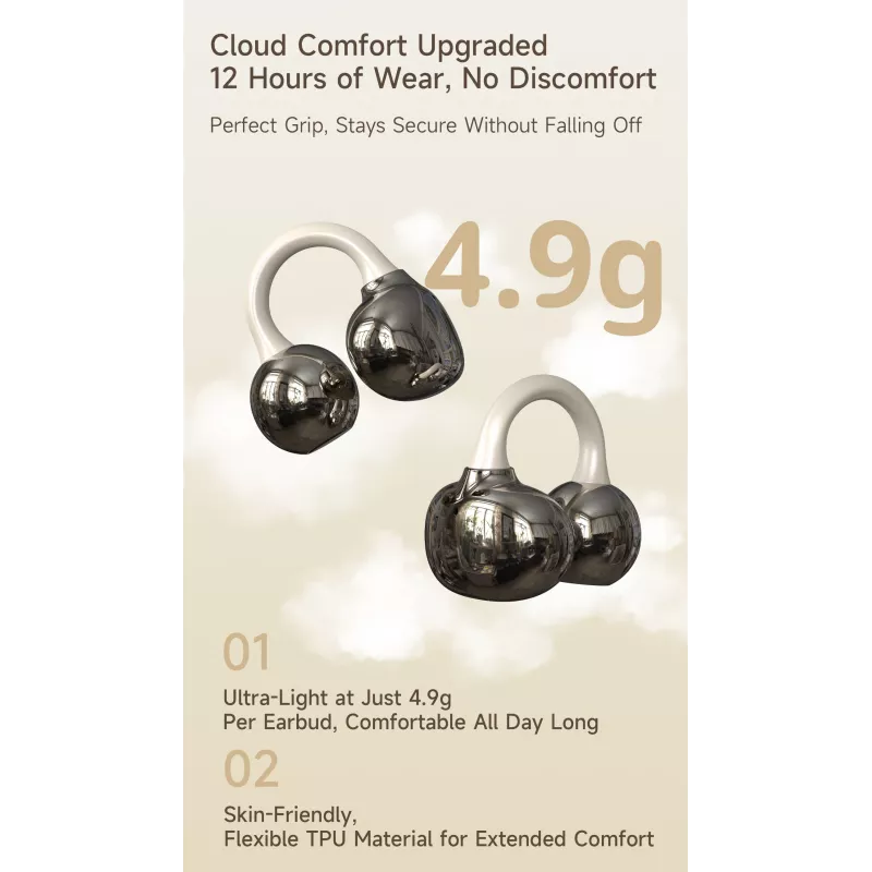 Dudao U20 TWS Bluetooth belaidės ausinės - balta