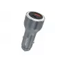 Dudao R4Ultra 120W automobilinis įkroviklis Power Delivery Quick Charge LED USB-A USB-C pilka