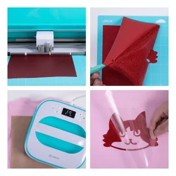 LOKLIK Plotter Foil Material Bundle (A4) - 10 lakštų mišri lipni ir termo perdavimo vinilo plėvelė