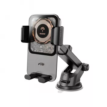 Dudao F19 Automobilinis Telefono Laikiklis su Belaidžiu Įkrovikliu 15W - Juodas
