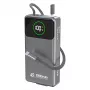 Powerbank Dudao K31 Pro 45W 20000mAh su įtaisyta ištraukiama USB-C laido sistema – Pilka