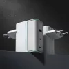 CUKTECH AD1003EU 100W GaN sieninis įkroviklis 2x USB-C + USB-A su kabeliu - Baltas