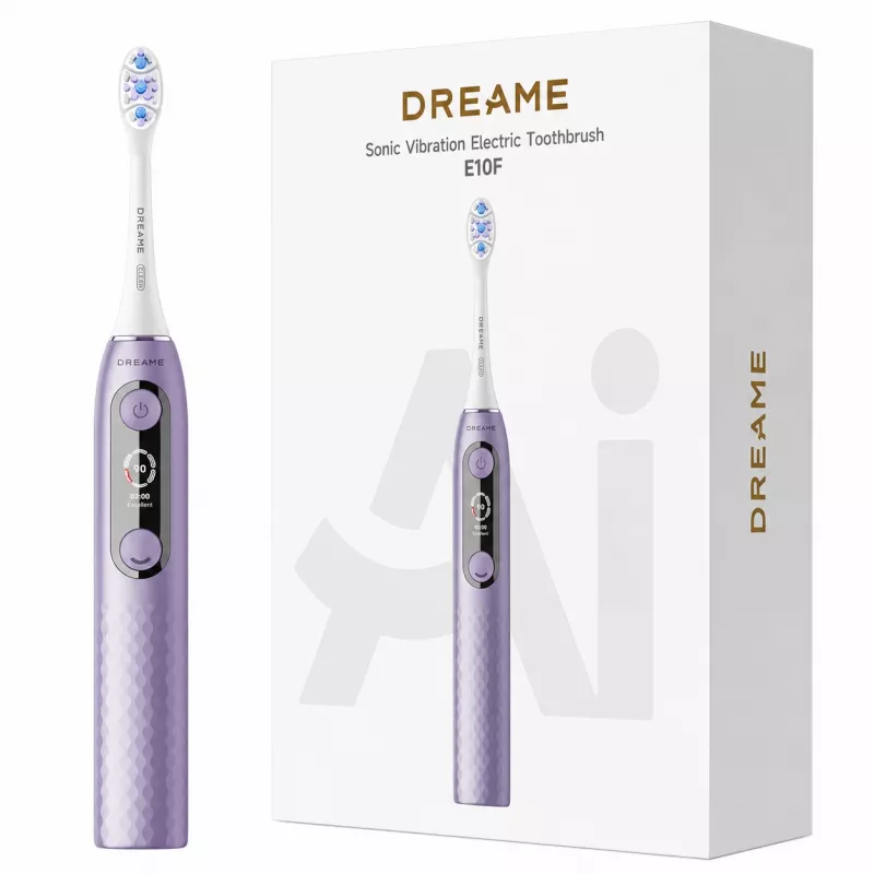 Dreame E10F sonic elektrinis dantų šepetėlis, rinkinys, violetinės spalvos