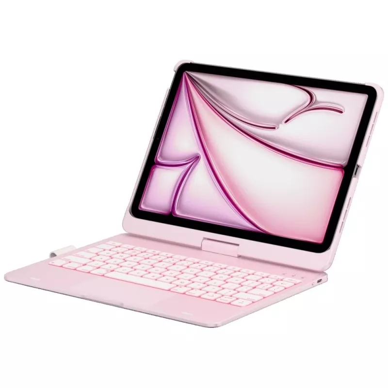 Typecase Flexbook Touch Detachable Keyboard Folio Case for iPad Air 11 M2 2024 / M3 2025 / M4 2026, Light Pink