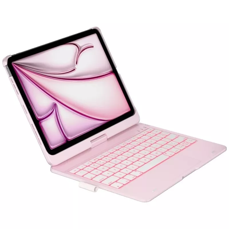 Typecase Flexbook Touch Detachable Keyboard Folio Case for iPad Air 11 M2 2024 / M3 2025 / M4 2026, Light Pink