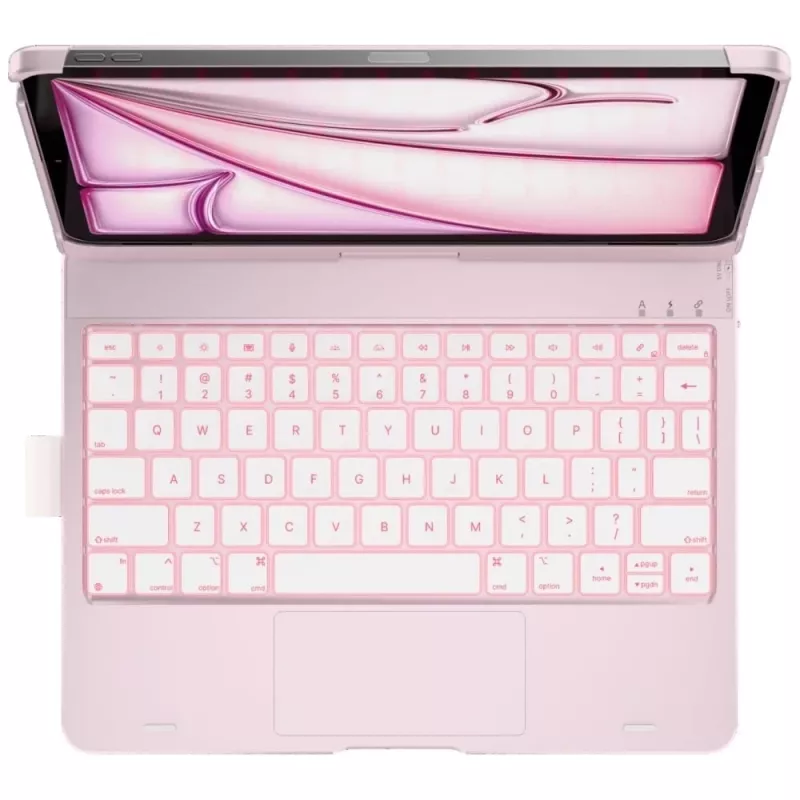 Typecase Flexbook Touch Detachable Keyboard Folio Case for iPad Air 11 M2 2024 / M3 2025 / M4 2026, Light Pink