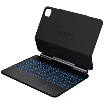 Typecase Edge klaviatūrinis dėklas, skirtas iPad Air 11 M2 2024 / M3 2025 / M4 2026, anglies pluoštas, juoda