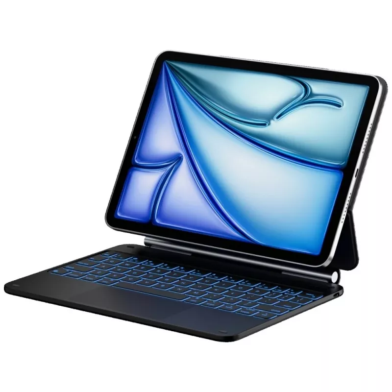 Typecase Edge klaviatūrinis dėklas, skirtas iPad Air 11 M2 2024 / M3 2025 / M4 2026, anglies pluoštas, juoda