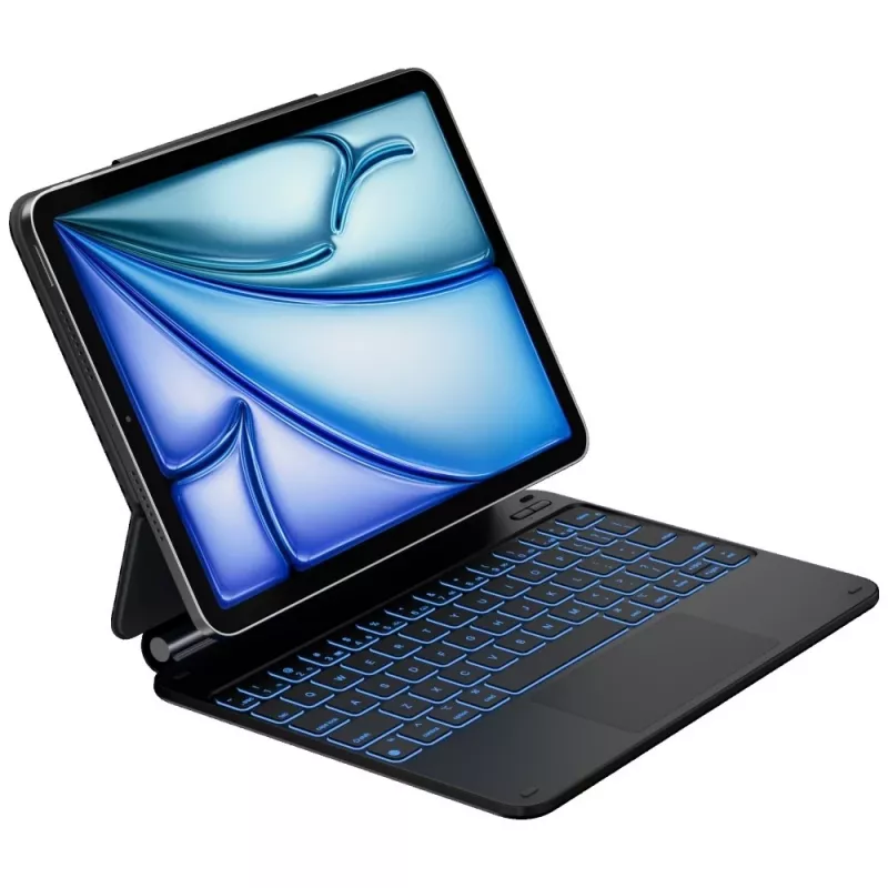 Typecase Edge klaviatūrinis dėklas, skirtas iPad Air 11 M2 2024 / M3 2025 / M4 2026, anglies pluoštas, juoda