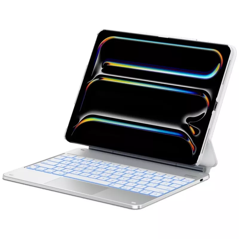 Typecase Edge + klaviatūrinis dėklas, skirtas iPad Air 13 M2 2024 / M3 2025 / M4 2026, baltas