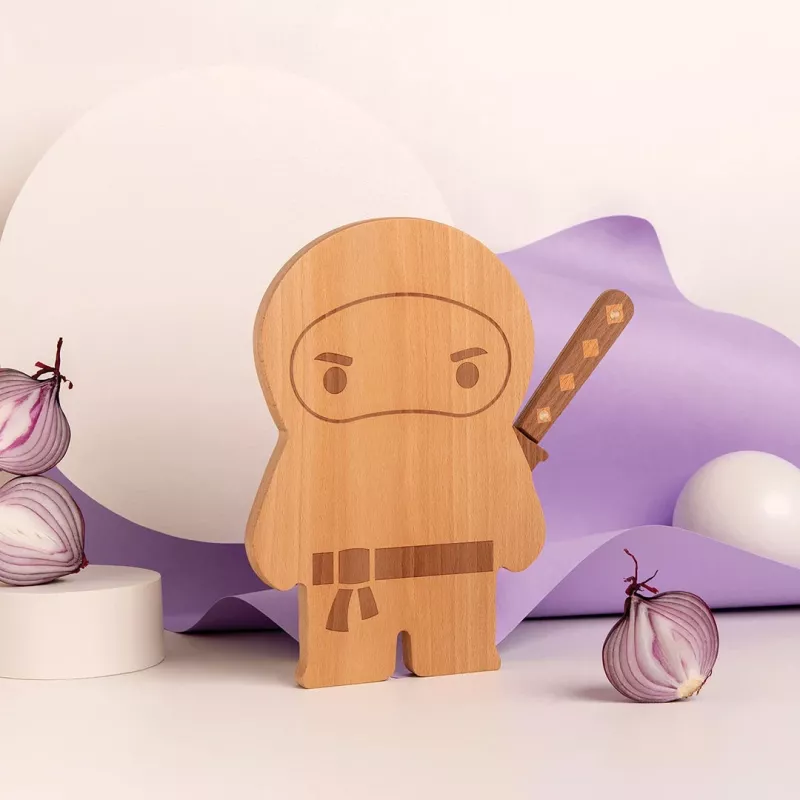 OTOTO Ninja Board Pjaustymo Lentelė ir Peilis – Juoda