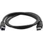 Kramer Electronics C-USB3/AB-3 USB 3.0 laidas – USB A tipo (kištukas) į USB B tipo (kištukas) – 3 m (10 pėdų) – juodas
