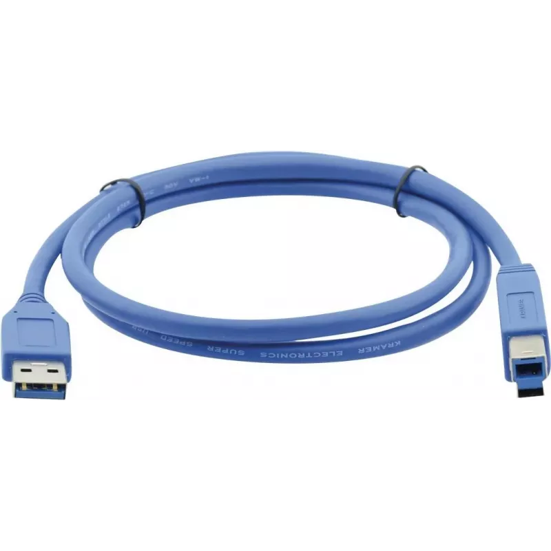 Kramer Electronics C-USB3/AB-3 USB 3.0 laidas – USB A tipo (kištukas) į USB B tipo (kištukas) – 3 m (10 pėdų) – juodas