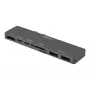 DELTACO USBC-1290 Thunderbolt 3 Docking Station - sidabrinė - 40 Gbit/s - 4K Ultra HD
