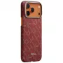 PITAKA Ultra-Slim Monogram MagSafe Case for Apple iPhone 17 Pro, Gold Red