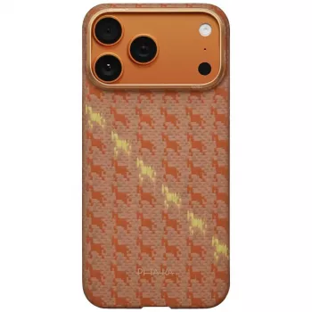 PITAKA Happiness Rides Edge Case MagSafe, skirta iPhone 17 Pro Max, Amber