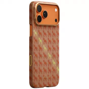 PITAKA Happiness Rides Edge Case MagSafe, skirta iPhone 17 Pro Max, Amber