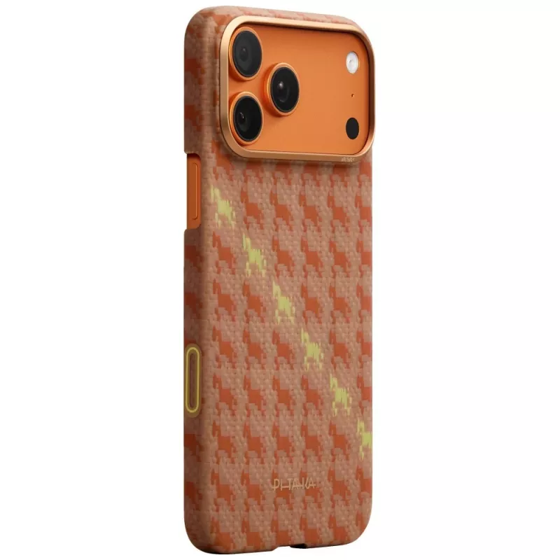 PITAKA Happiness Rides Edge Case MagSafe, skirta iPhone 17 Pro Max, Amber