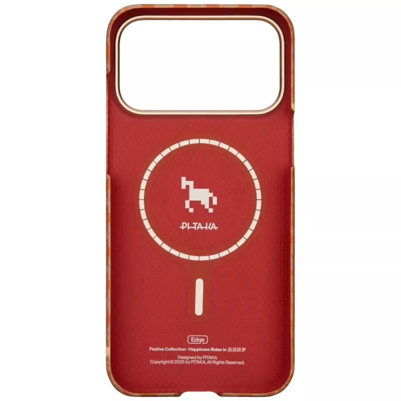 PITAKA Happiness Rides Edge Case MagSafe, skirta iPhone 17 Pro Max, Amber