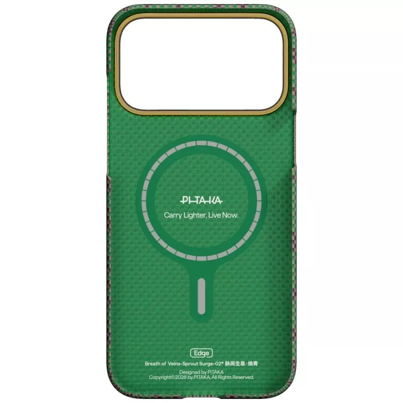 PITAKA Edge Case Breath of Veins iPhone 17 Pro Max - Sprout Surge