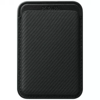 PITAKA Woven Wallet MagSafe Magnetinė Piniginė, Skirta iPhone - Juoda/Pilka