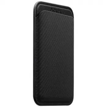 PITAKA Woven Wallet MagSafe Magnetinė Piniginė, Skirta iPhone - Juoda/Pilka