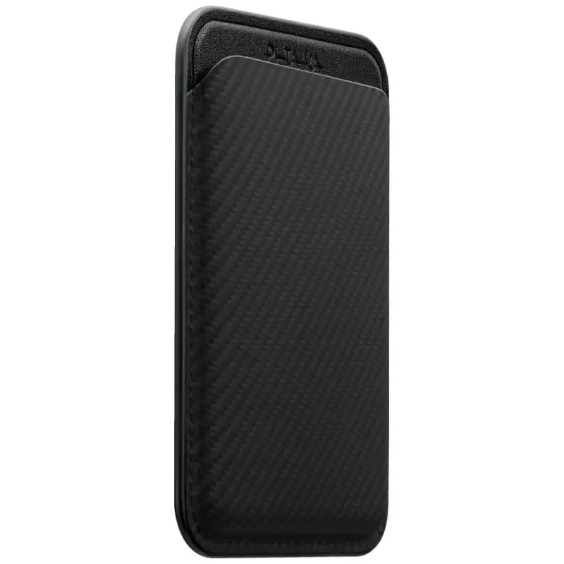 PITAKA Woven Wallet MagSafe Magnetinė Piniginė, Skirta iPhone - Juoda/Pilka
