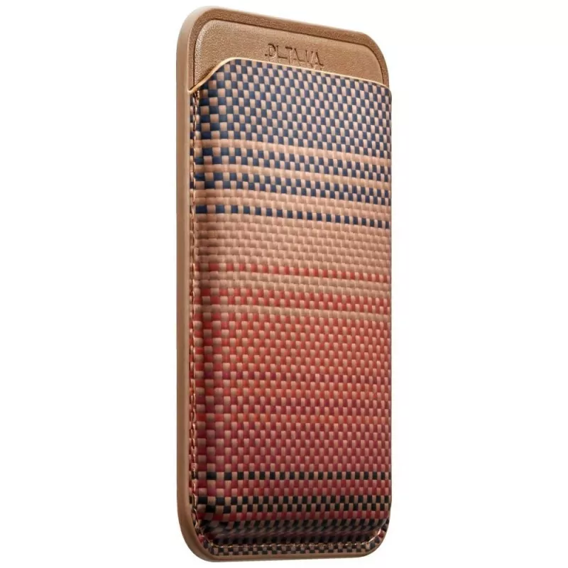 PITAKA Woven Wallet MagSafe Magnetic Card Holder for iPhone - Sunset