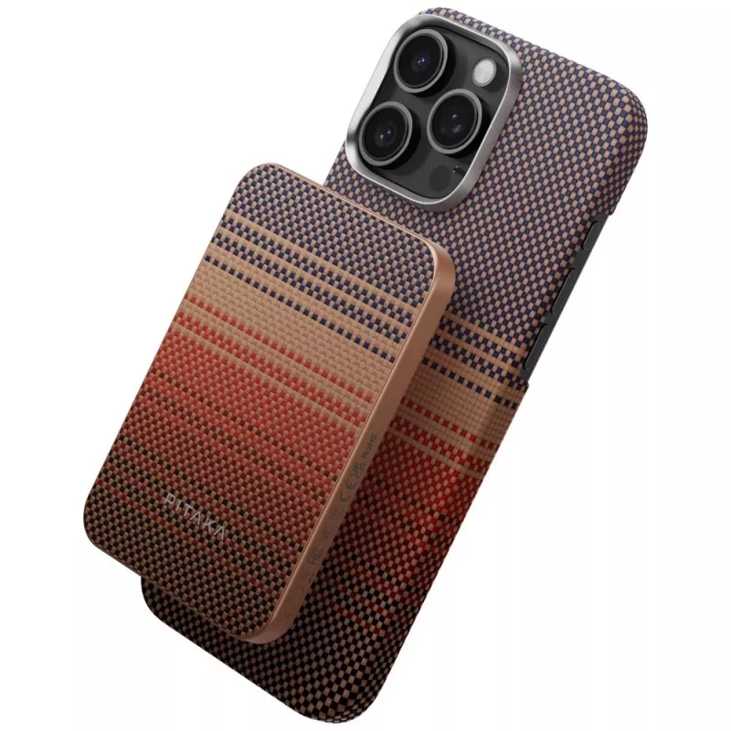 PITAKA Aramid Fiber 5000 mAh Qi2 MagSafe Power Bank Sunset