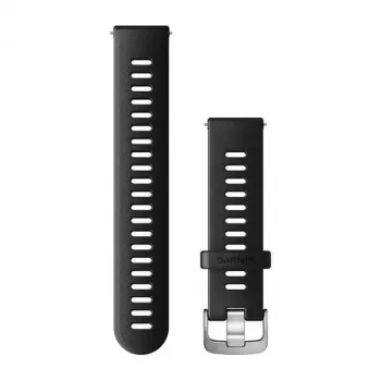 Garmin Silicone Watch Band 20 mm Black for Venu, Forerunner 645, Forerunner 245, Forerunner 55 - Genuine Accessory 010-11251-9P