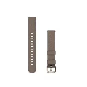 HAMA Garmin Lily 2 audininis laikrodžio dirželis 14 mm - Coffee su Cream Gold sagtimi - 010-13302-10