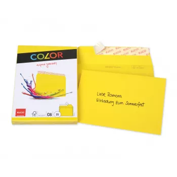 ELCO 74634.72 C6 Vokas (114 x 162 mm) Geltonas FSC sertifikuotas