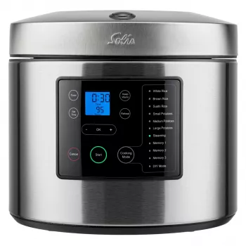 Solis Rice & Potato Cooker 8161, 1.8L, 700W, Sidabrinis/Juodas