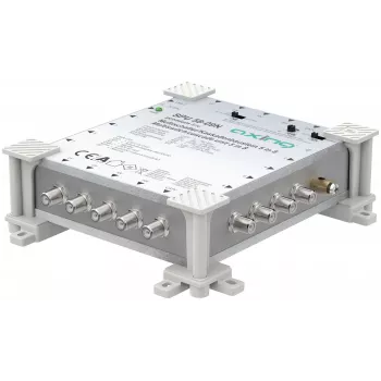AXING SPU05809N aktyvus multiswitch 5 į 8, 4 SAT + 1 antžeminė, 8 abonentų išėjimai, DiSEqC 2.0, 18V DC