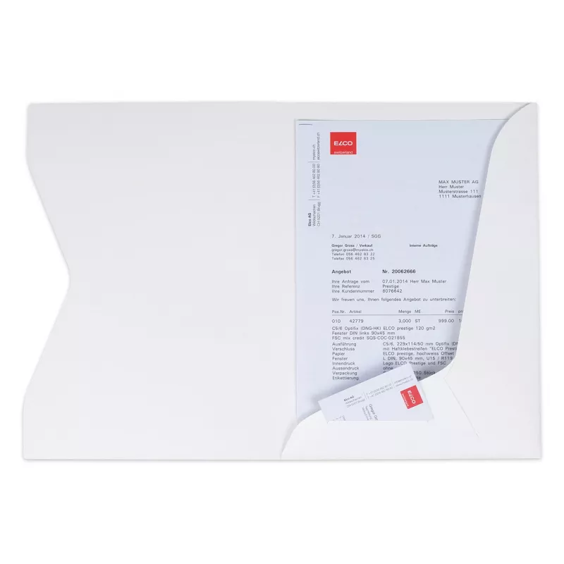 ELCO Prestige Presentation Folder DIN A4 White 10-Pack