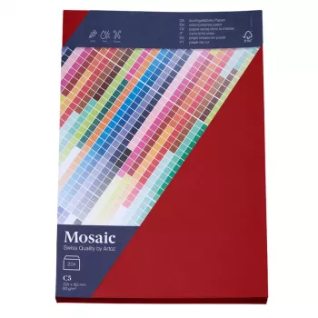 Artoz Papier Mosaic vokai DIN C5 be langelio, ugnies raudoni, lipnūs, 20 vnt. (9439420-587)