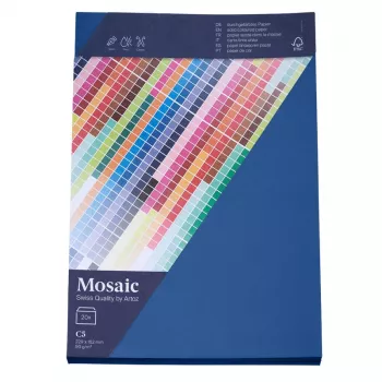 Artoz Papier Mosaic vokai DIN C5 be langelio, jūros mėlyna, šlapiu užklijavimu, 20 vnt.