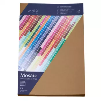 Artoz Papier Mosaic Vokai DIN C5 Be Langelio Natūralūs Drėgnai Lipnūs 20 vnt.