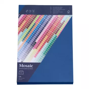 Artoz Papier Mosaic vokai DIN C6 be langelio, mėlyna jūros spalva, lipinti, 20 vnt.